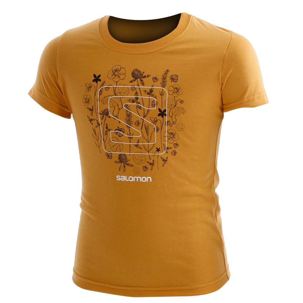 Salomon Singapore Kids T-shirts - POPPY SS G Yellow | 89512-AWFN